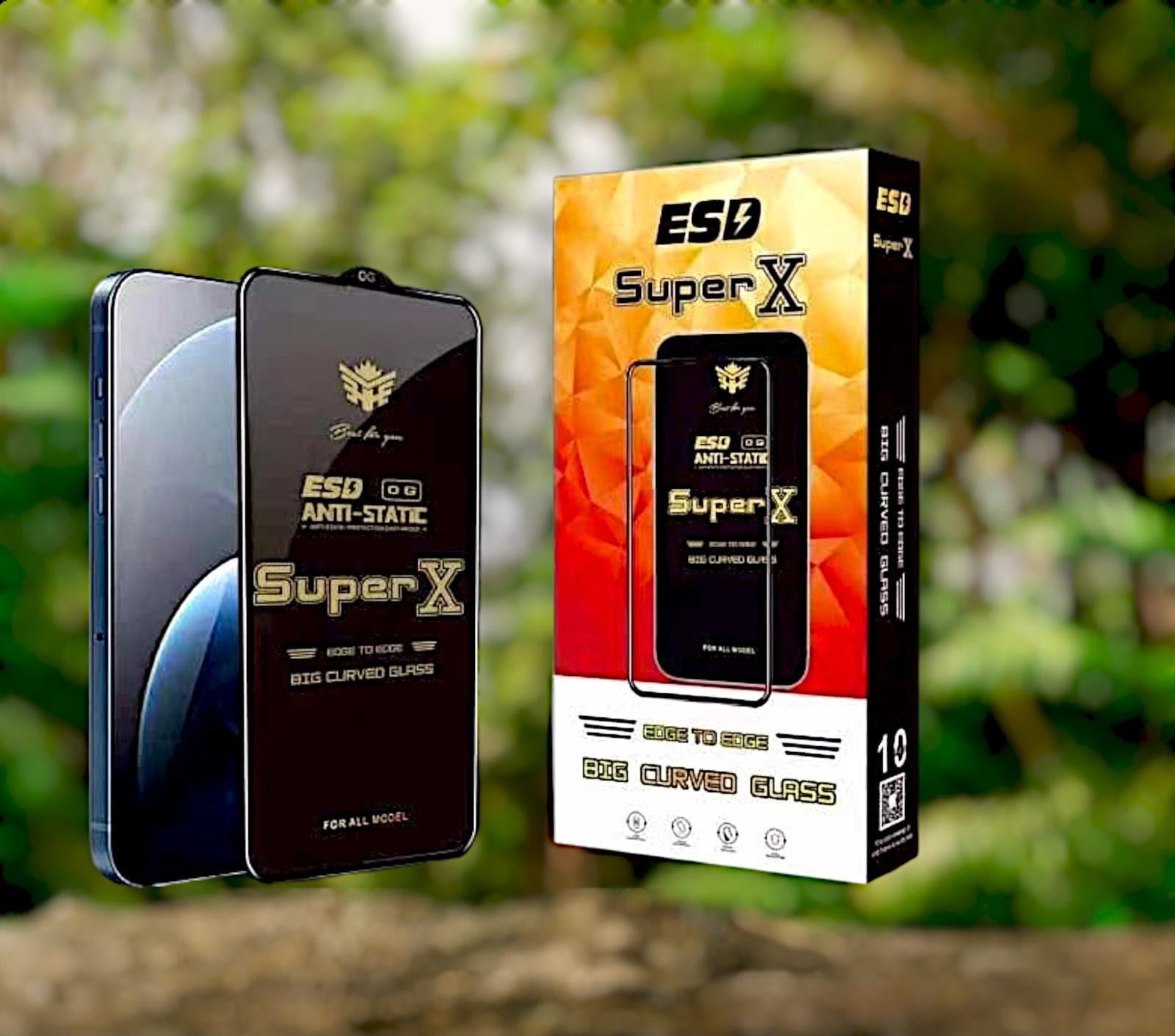 NEW MODEL SUPER X ESD ANTI-STATIC CURVE TEMPERD GLASS D+ HOT MODEL